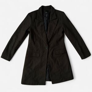 Brown wool midi coat